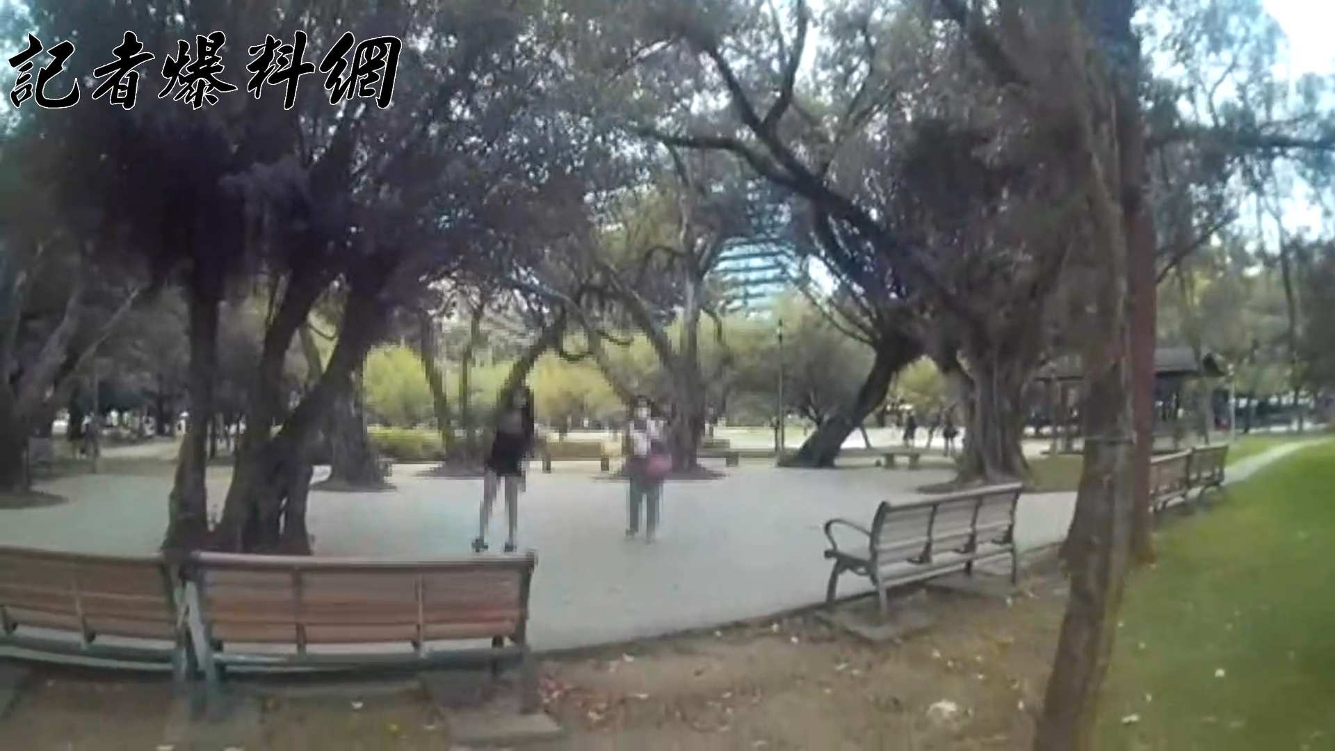 ▲警方獲報趕抵時，現場僅餘蔡姓女子及蕭姓婦人。（翻攝畫面）