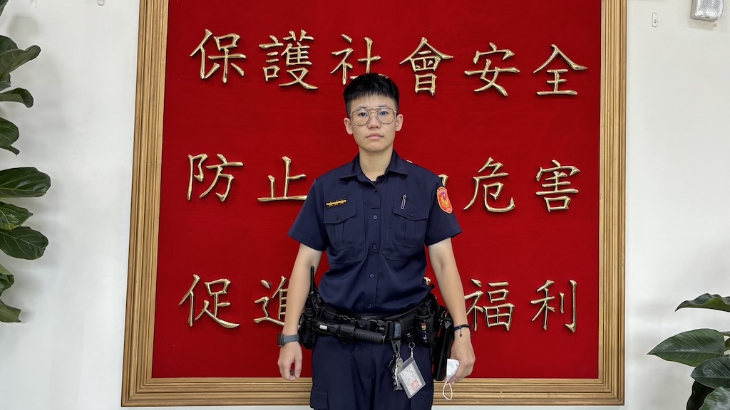 文德派出所警員吳心融。(記者薛秀蓮翻攝)