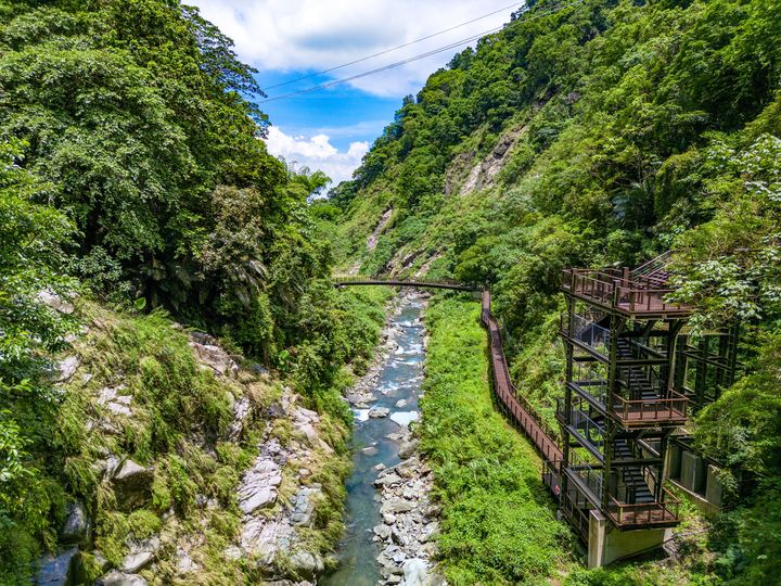 消暑旅行／嘉義暢遊竹坑溪步道、觀音瀑布 體驗製茶、手撈紙