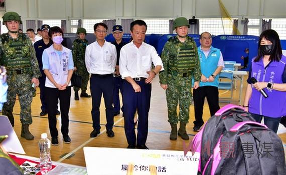 萬安47號演習 嘉義縣長翁章梁視察防災演練提升避難意識