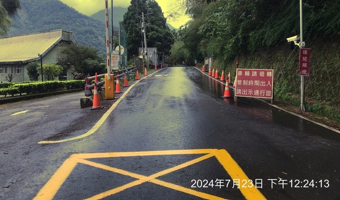 梅山口~向陽路段 因凱米颱風環流影響 7/24上午7時實施預警性封閉