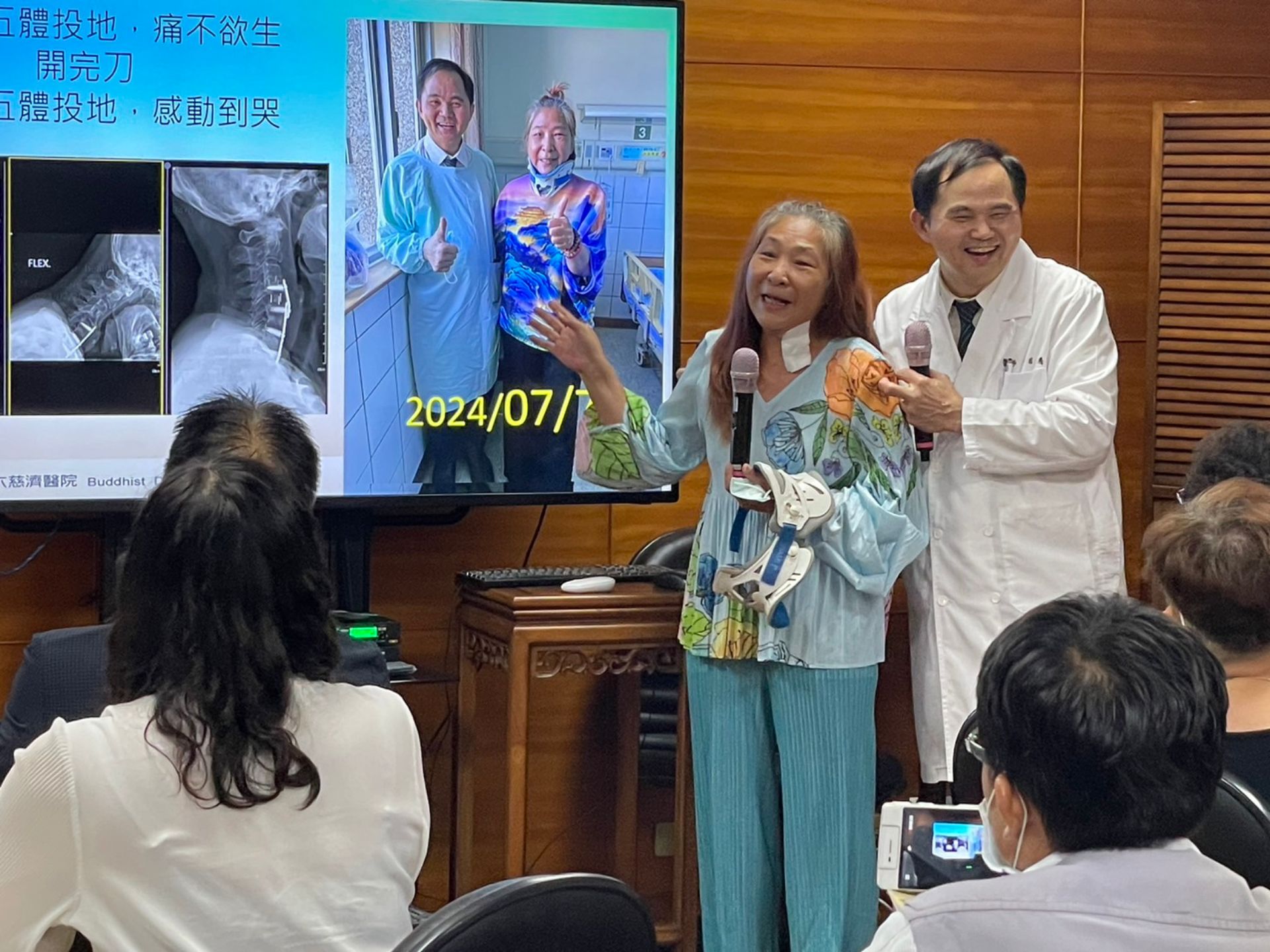 林女士感恩簡院長的治療,也感恩舉辦這個病友會,讓大家可以獲益。