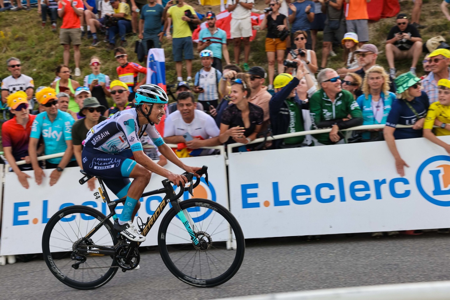 巴林勝利車隊好手Santiago征戰環法第20站賽段。(圖片來源/Sprint Cycling)
