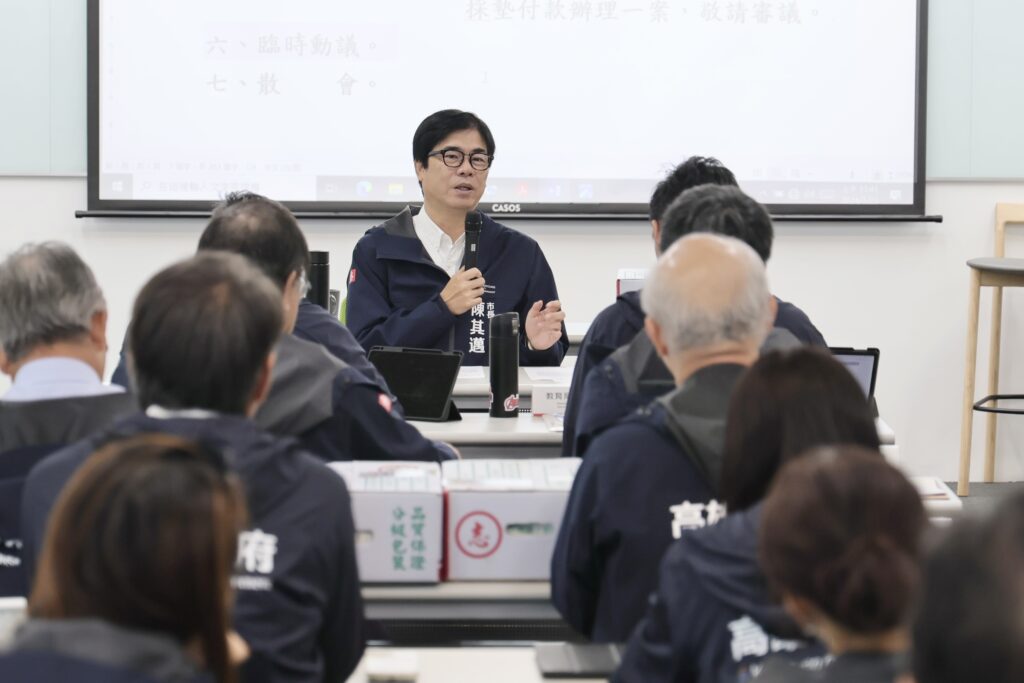 因應凱米颱風來襲 陳其邁市政會議指示局處須預先做好防颱整備