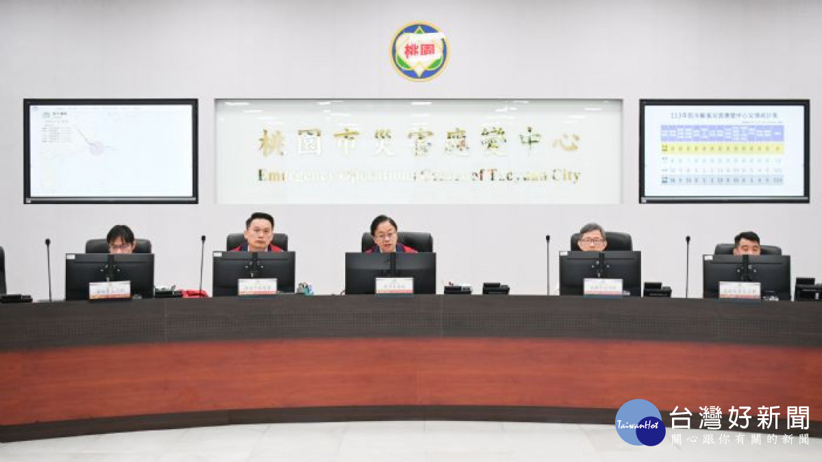 桃市持續追蹤颱風狀態守護市民安全。