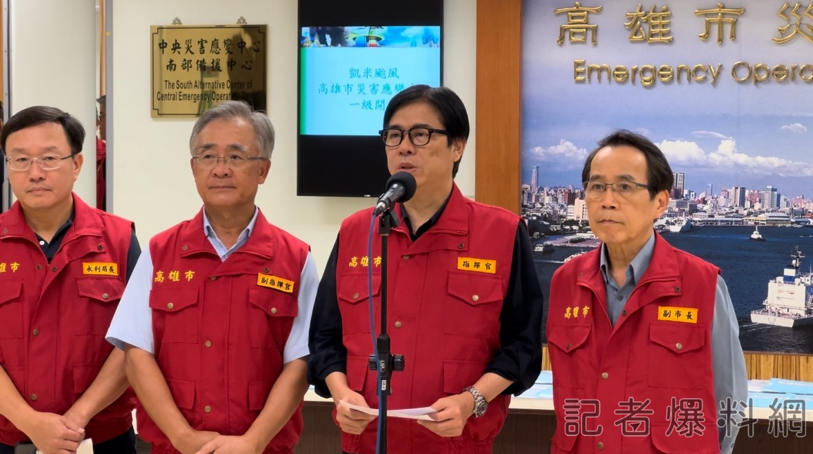 ▲高雄市長陳其邁今(25)日主持災變會議後接受媒體聯訪。(圖/記者金東天攝)