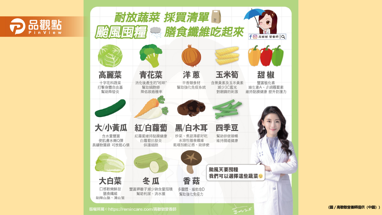 菜,總是有種容易放壞掉的既定印象 你知道什麼菜耐放又營養嗎?