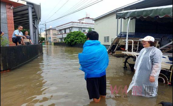 嘉義民雄風災慘重　鄉長林于玲勘災提供協助