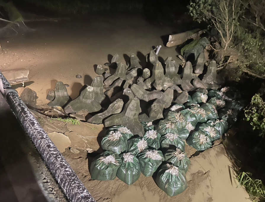 中央地方協力漏夜封堵八掌溪國道1號橋堤防破口 鹽水地區迅速退水