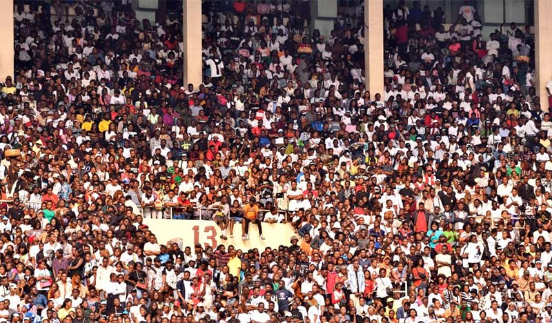 中非剛果民主共和國(DRC)首都金夏沙(Kinshasa)市中心日前舉行演唱會。