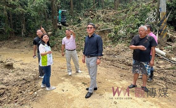劉建國視察古坑颱風災區 全力推動緊急搶修