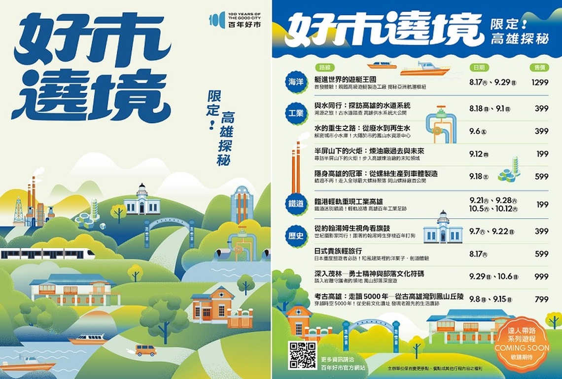 慶高雄設市百年 「好市遶境」限定探秘遊程全新企劃 首發10條路線8/5中午正式開賣