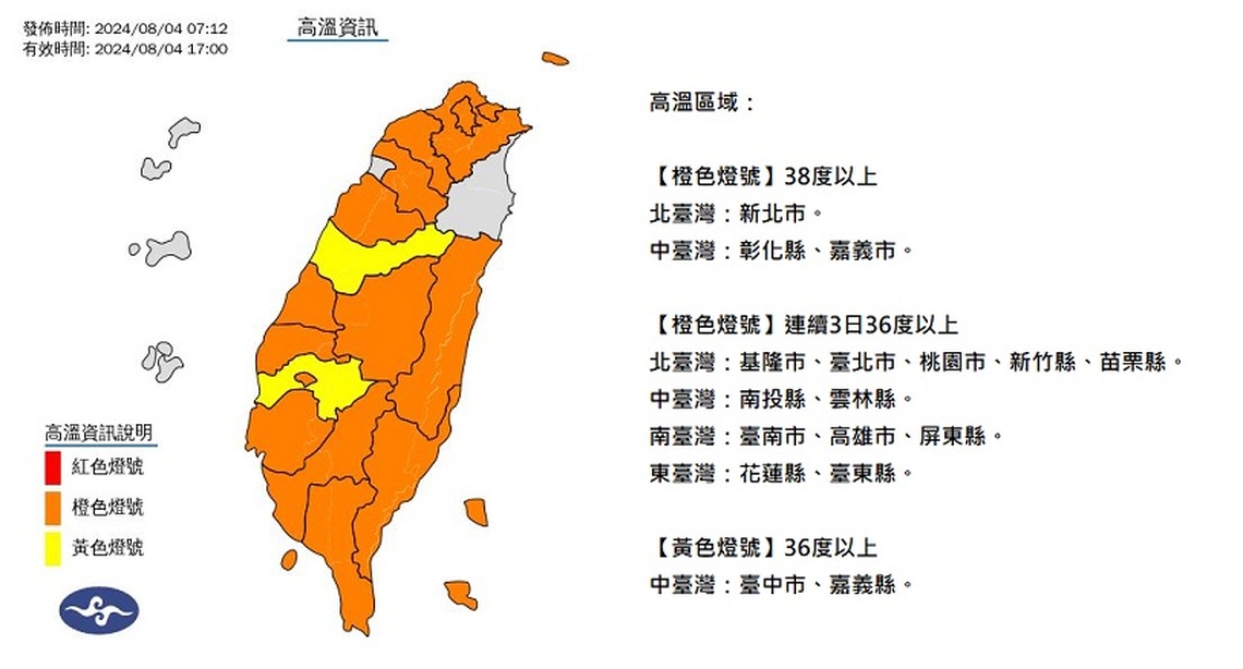 今高溫上看37度 中南部午後防雷陣雨