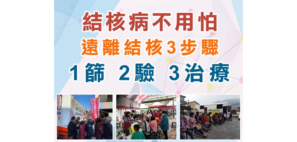 結核病不用怕 遠離結核3步驟1篩2驗3治療