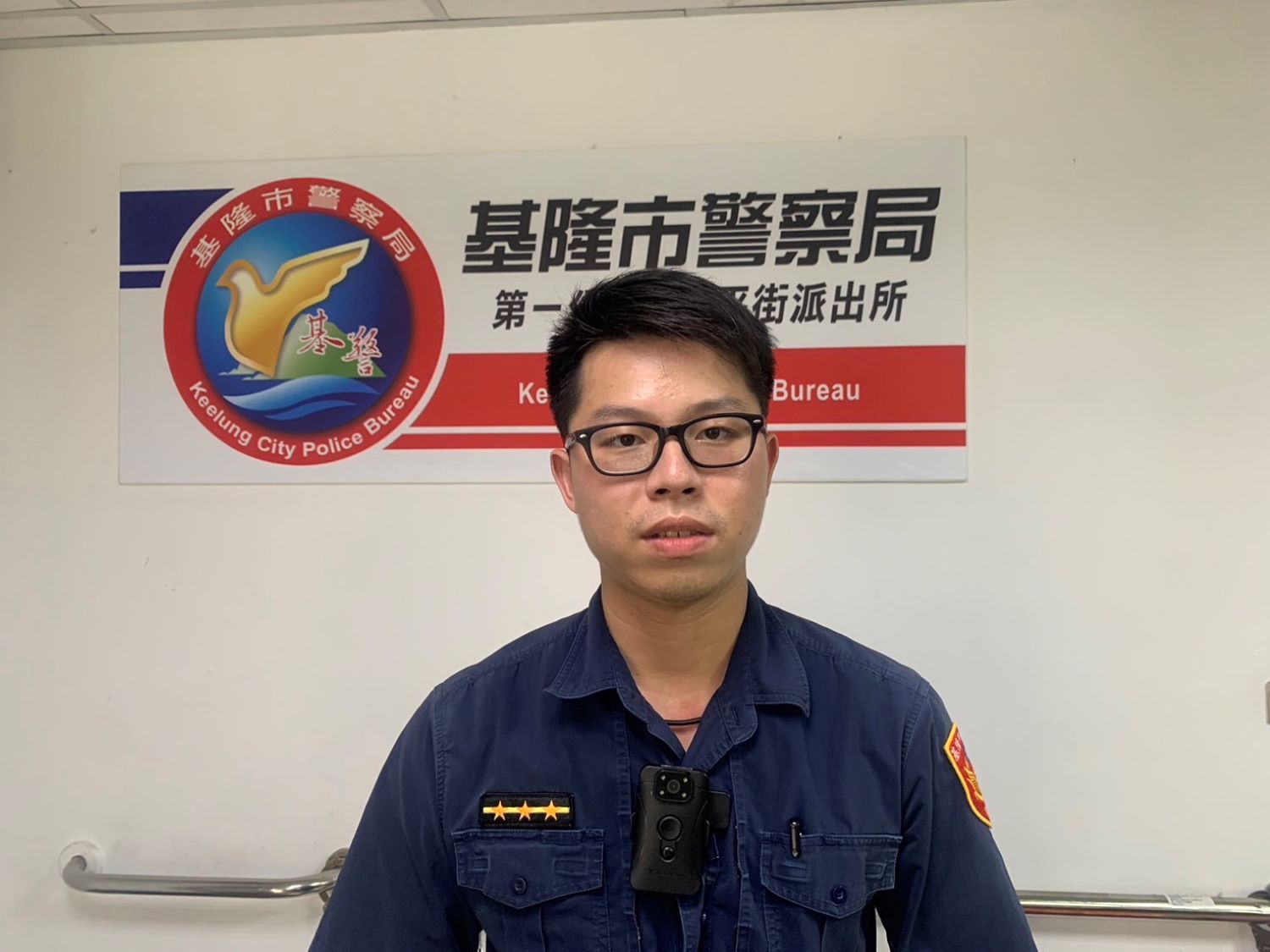 第一分局延平街派出所警員陳志宇。(記者薛秀蓮翻攝)