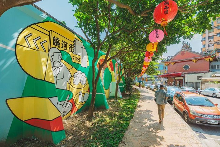「Here we are 松山」畫出了松山區的知名景點。 圖:台北市政府工務局水利工程處/提供