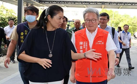 凱米風災復建中央縣府協力推動跨出大步行政院工程會主委陳金德蒞縣首勘、縣長許淑華建言並感謝