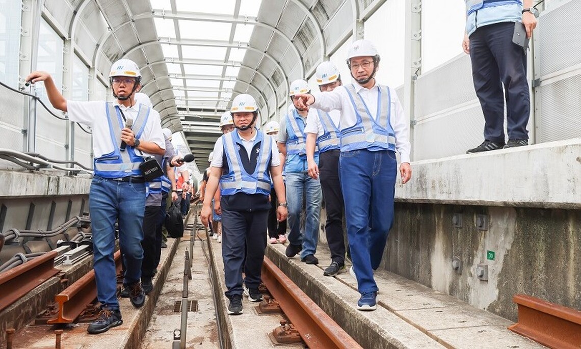 視察捷運環狀線復原工程 侯友宜:力拚今年底全線復駛
