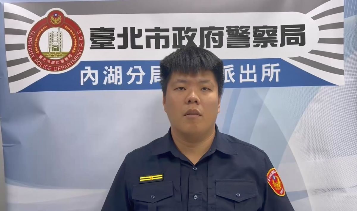 潭美派出所所長張哲偉。(記者薛秀蓮翻攝)