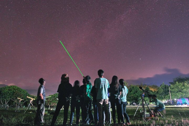 高雄同學農場長期配合天文教育推廣活動。　圖：茂林國家風景區管理處／提供
