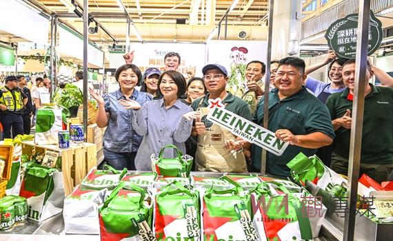 海尼根結合在地農產推酒菜盒子　小米縣長化身一日店長挺青農