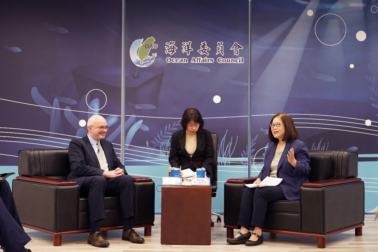 AIT處長谷立言造訪海委會 管碧玲主委盼就海洋議題深化臺美夥伴關係