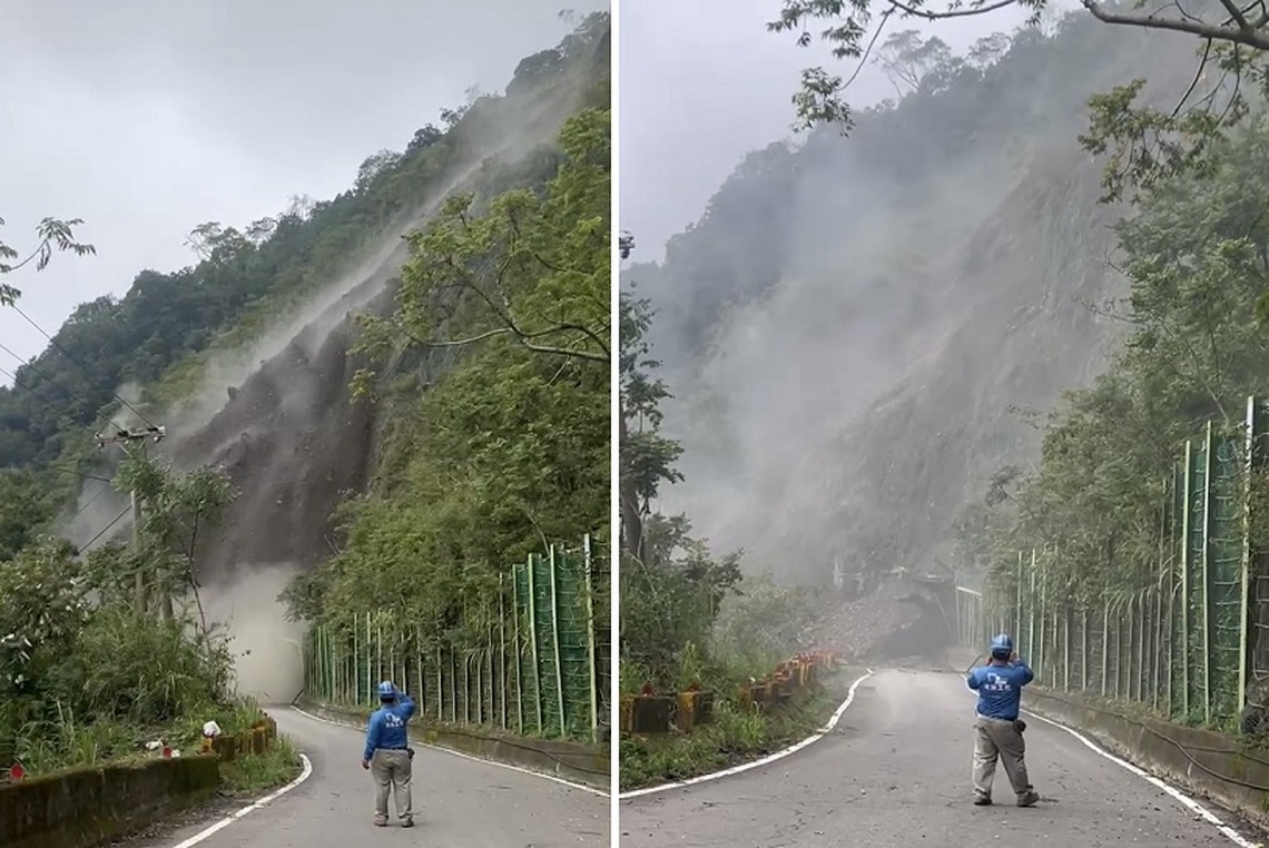 土石淹沒寶山藤枝道路 交通中斷