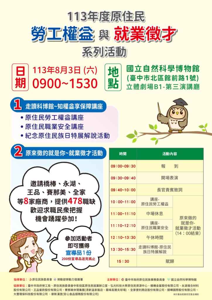 ▲原來徵的就是你活動海報。（中彰投分署提供）