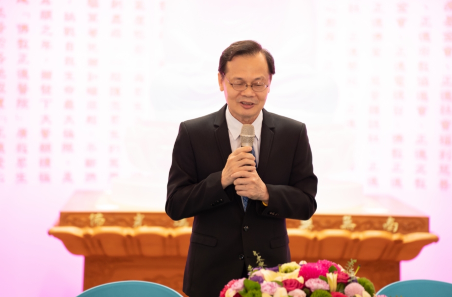 ▲衛生福利部中央健康保險署中區業務組組長丁增輝致詞。(圖/佛教正德醫院提供)
