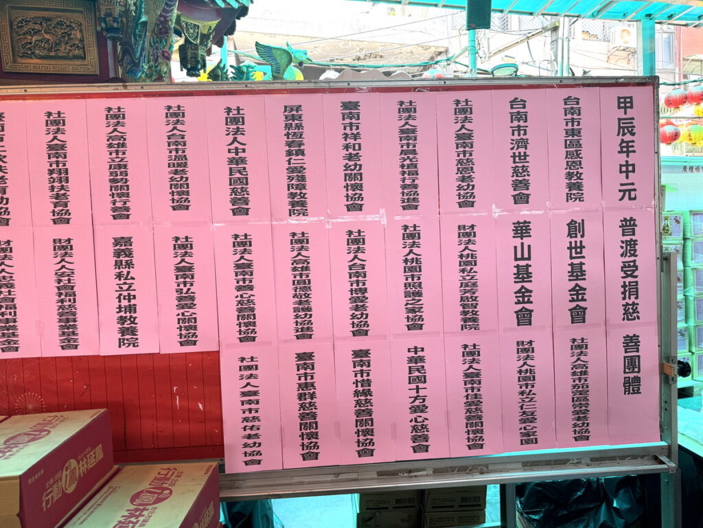 今年葫蘆寺2600箱物資將捐贈給31個公益團體.
