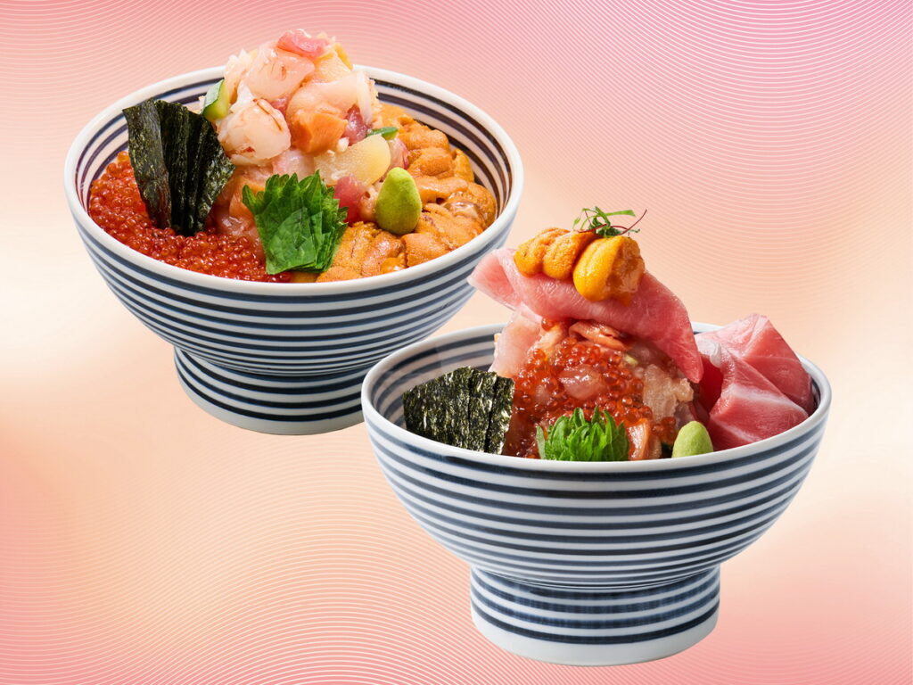 獨家日本橋海鮮丼つじ半 信義之夜專屬雙人套餐 推薦價3,058元 優惠2,798元 (特上海鮮珠寶盒+絢海鮮珠寶盒+氣泡飲2杯)