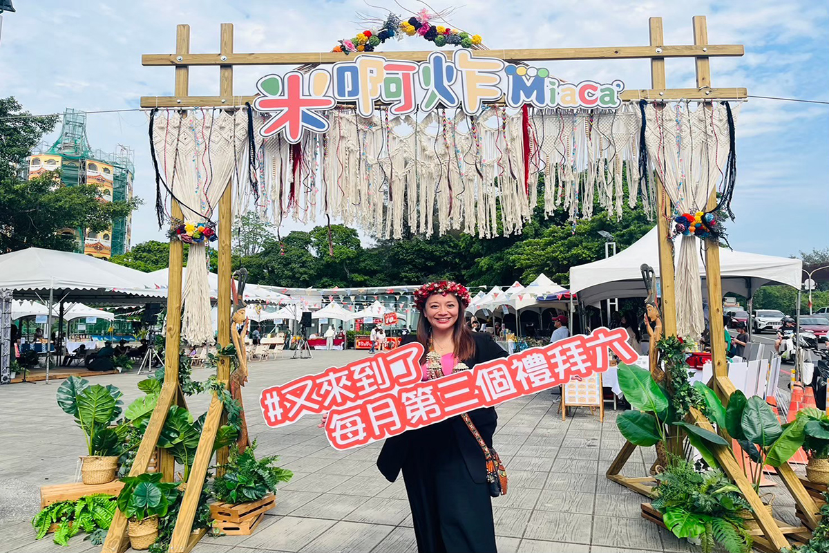 ▲原民會主委阿布斯感謝大家親臨現場挺原民業者。(圖/創新聞記者朱星明翻攝)