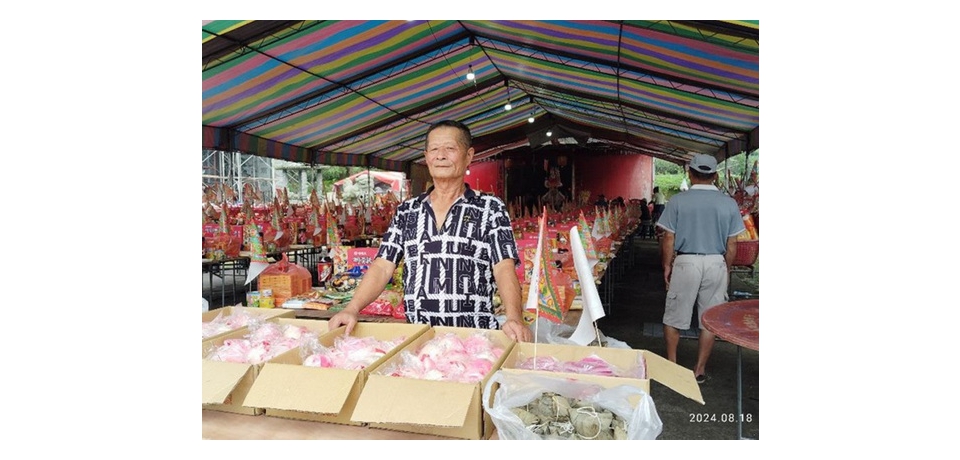 鹿谷鄉初鄉村城東宮備豐盛祭品辦普渡 祈求合境平安建廟順利圓滿