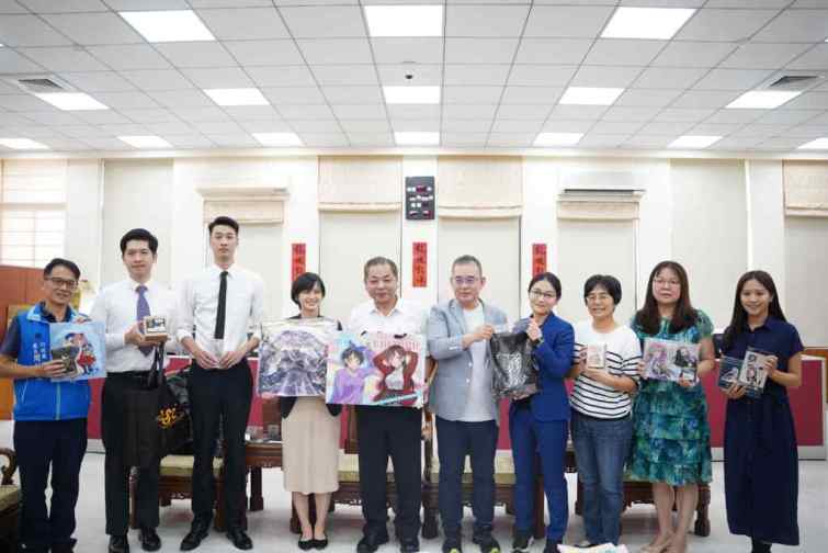 ▲中華動漫出版同業協進會秘書長高世椿等人拜會新竹縣政府，希望未來雙方能有機會合作舉辦相關動漫大型活動。（新竹縣政府提供）