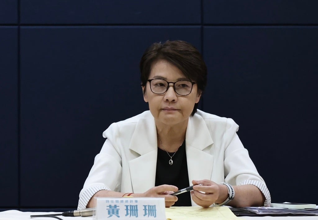 民眾黨中評會晚間決議,時任競選總幹事黃珊珊處停權3年。林啟弘攝