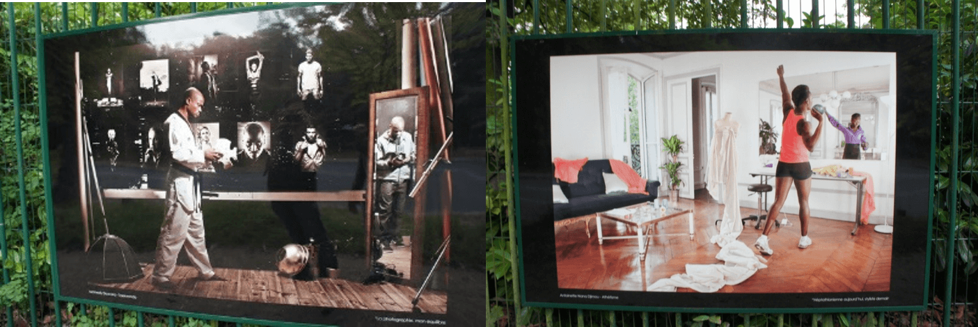 Reflection系列作品之一,圖中身著跆拳道服的運動員正是本系列作者,鏡中正好反映了他對攝影的熱愛。圖中鉛球選手,鏡子映出他未來的目標是成為一位服裝設計師。