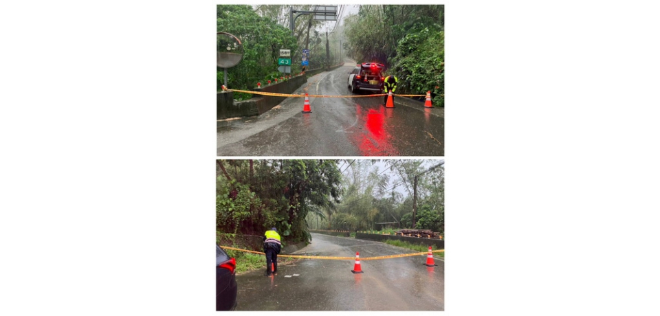 大雨淹水車拋錨 古坑暖警雨中助脫困