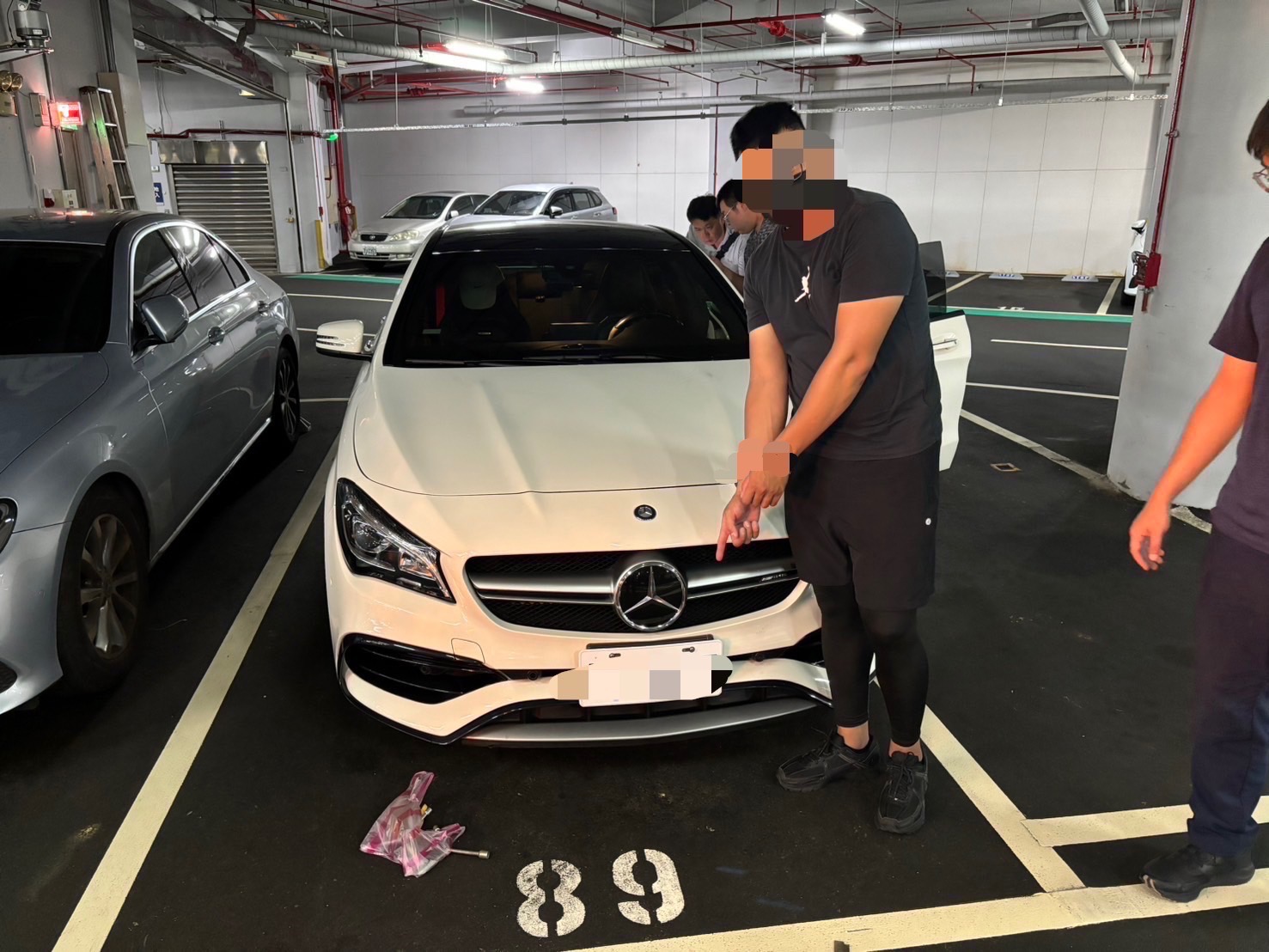 使用偽造車牌之車輛。(記者薛秀蓮翻攝)