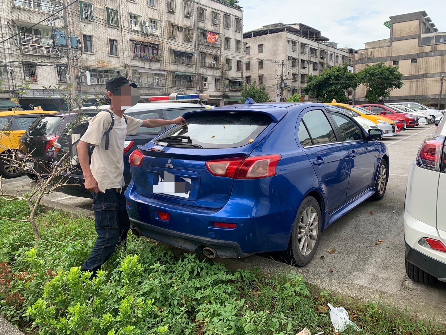 使用偽造車牌之車輛。(記者薛秀蓮翻攝)
