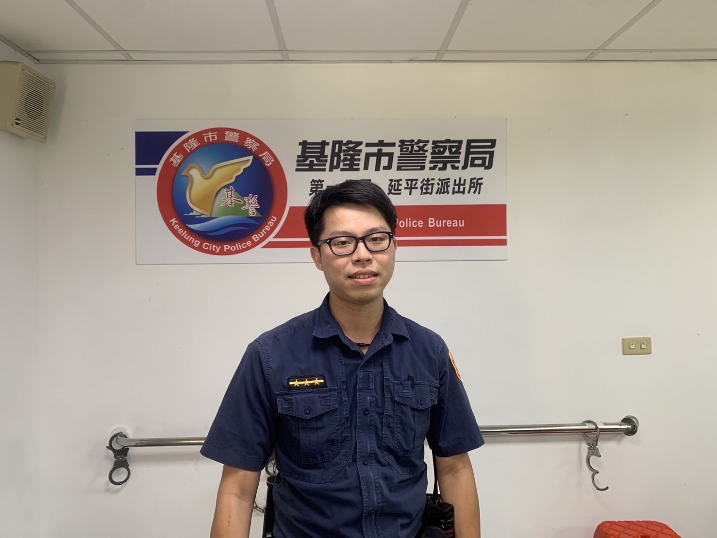 第一分局延平街派出所警員陳志宇。(記者薛秀蓮翻攝)