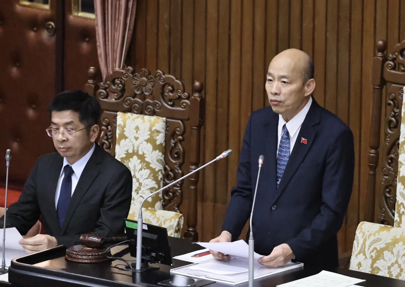今年的雙十國慶籌備委員會主委由立法院長韓國瑜(圖)擔任。資料照片/林啟弘攝