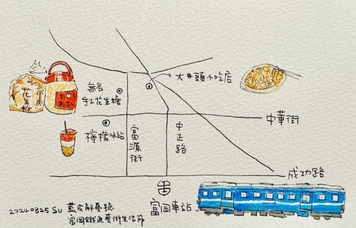 富岡鐵道藝術節登場 蘇俊賓手繪隱藏版美食地圖曝光 87 1135541 0