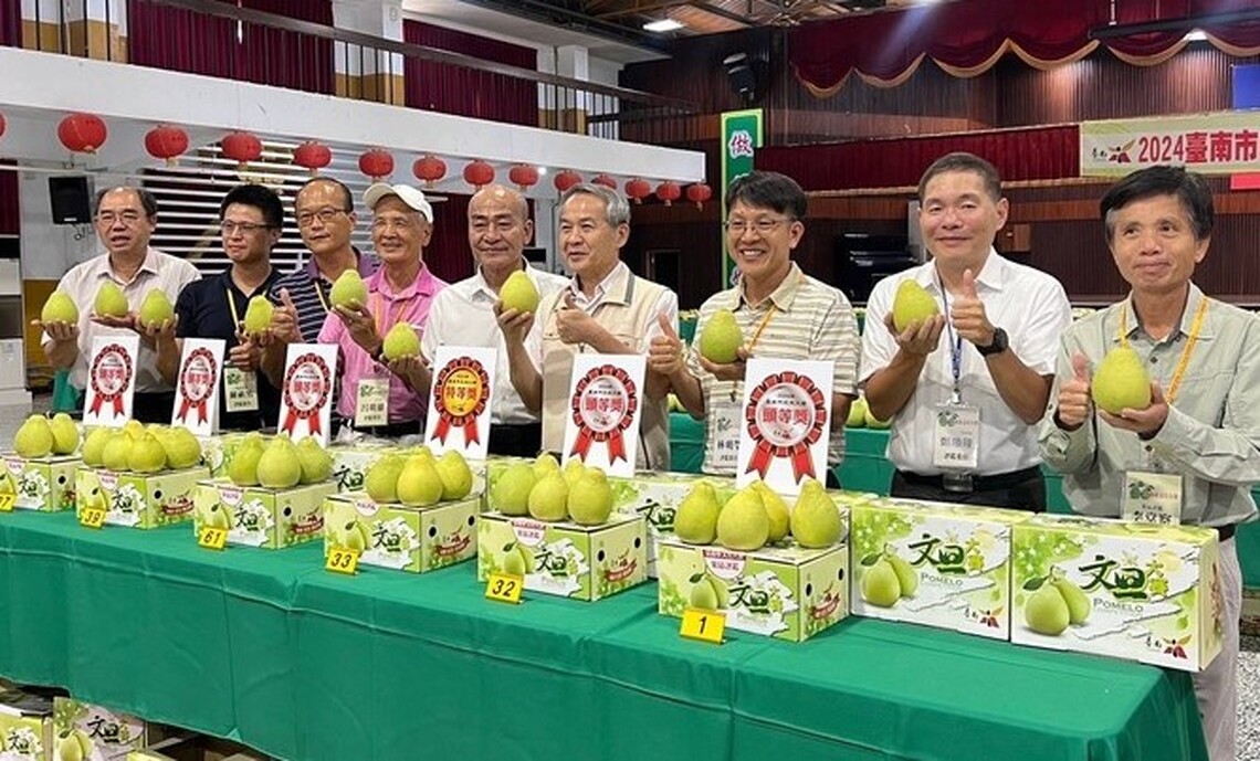 臺南文旦賽下營區王錦秀獲獎文旦王