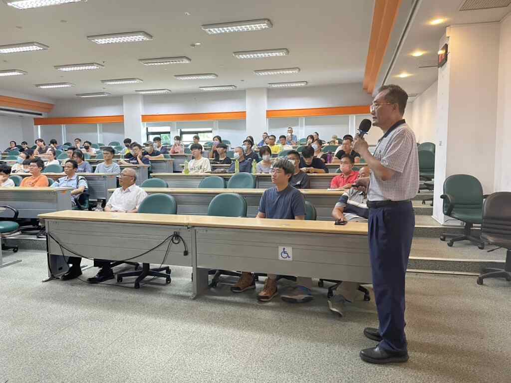▲大葉大學李清華院長介紹工學院特色。(大葉大學提供)