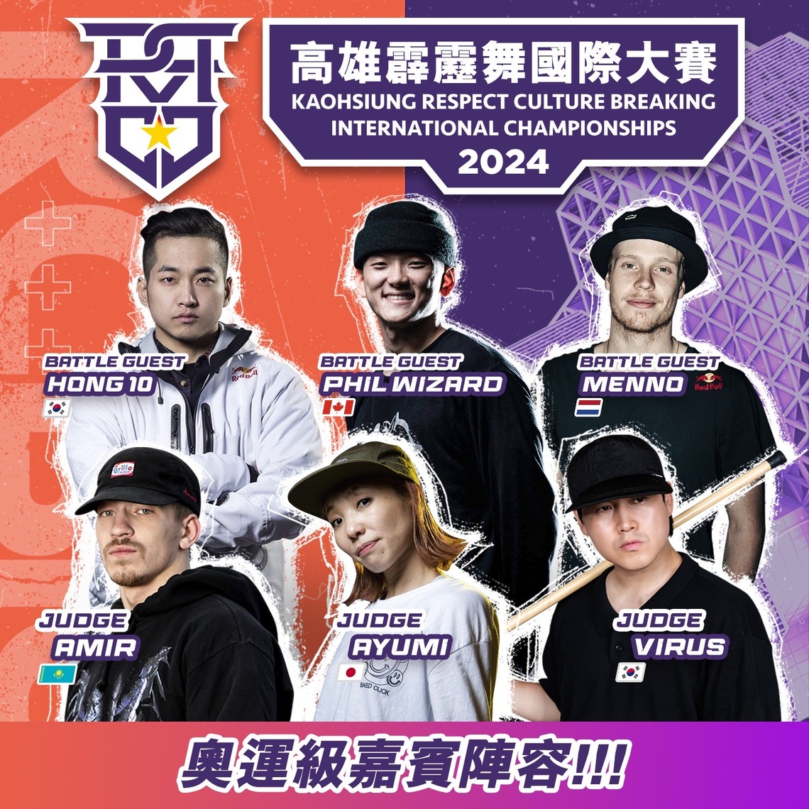 漾新聞|奧運史上首位霹靂舞冠軍即將來台！「2024高雄RCBIC霹靂舞國際大賽」奧運級陣容降臨高雄！