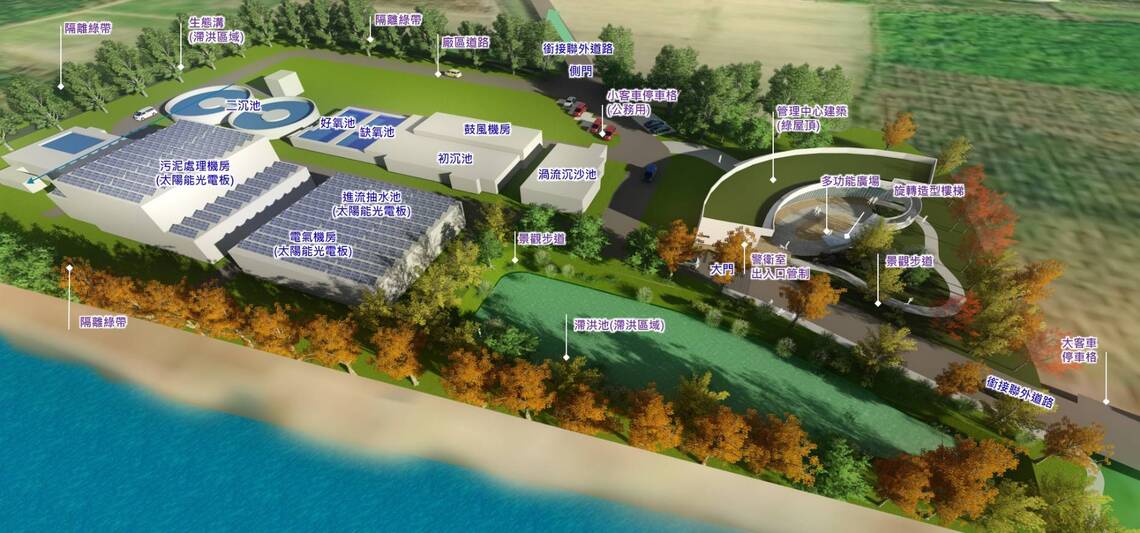 「污水建設中 屏東進步中」 潮州鎮污水下水道系統水資源回收中心建設執行情形