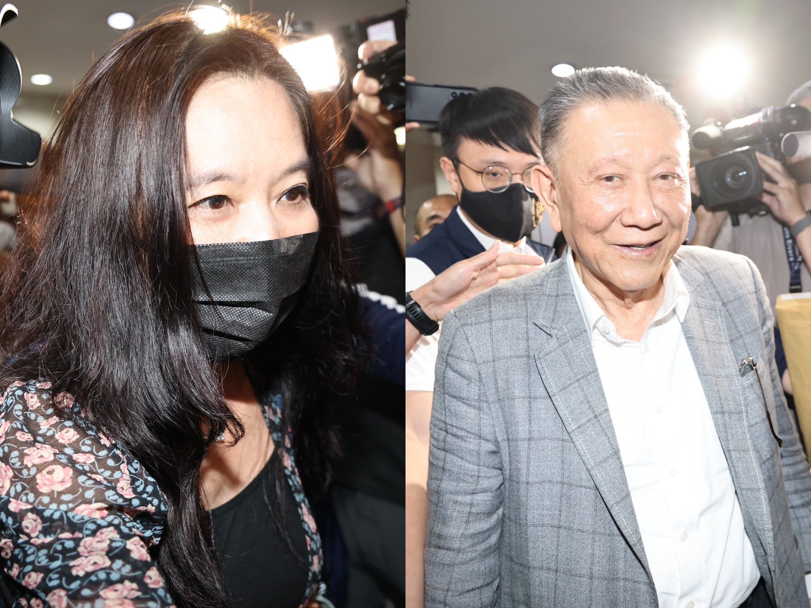 國民黨台北市議員應曉薇(圖左)和威京集團主席沈慶京(圖右)涉京華城案遭聲押禁見。林啟弘攝