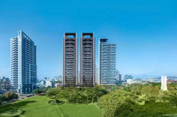 「德鑫森PARK」正臨823公園,坐擁珍稀的綠海景觀、永久棟距。(圖/德鑫森PARK提供)
