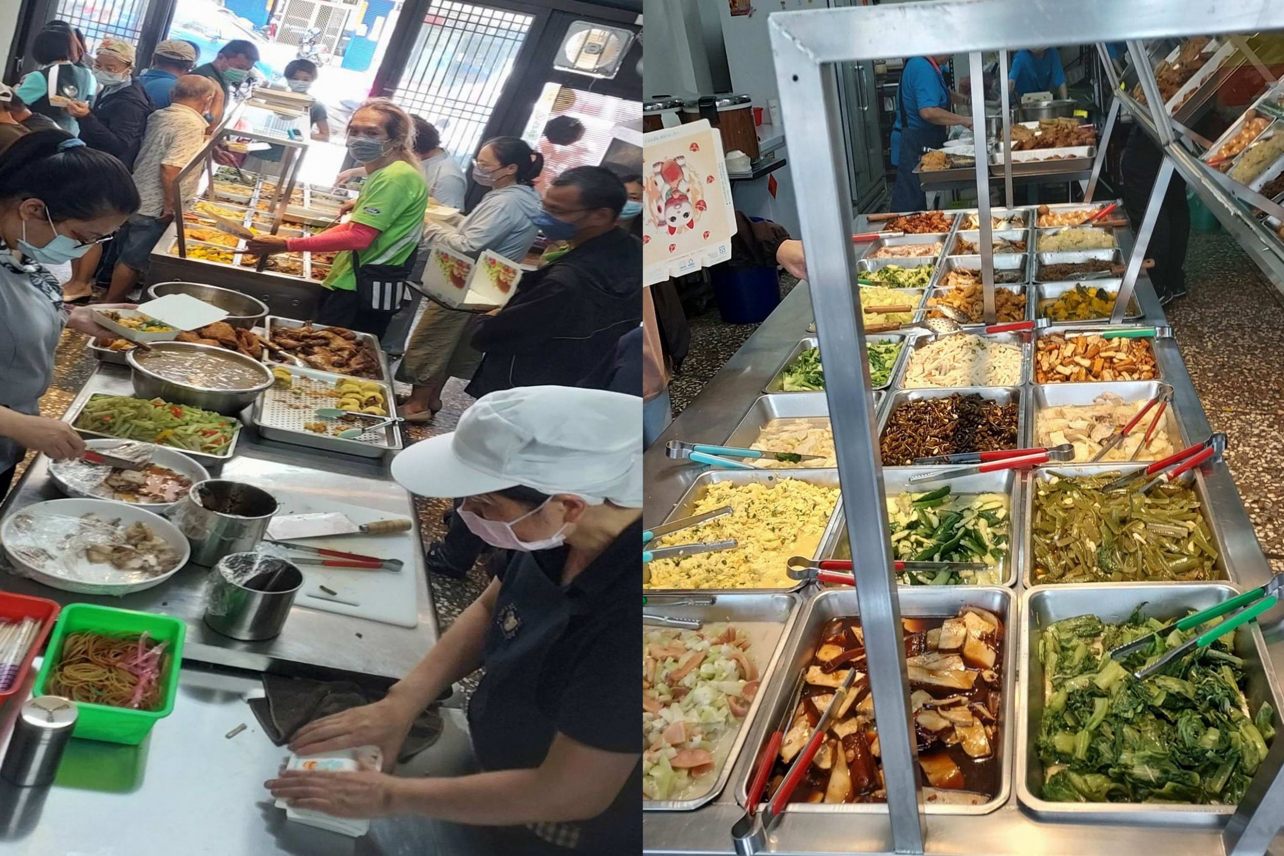 ▲彰化市中山路一段「响宴自助餐店」常讓弱勢民眾吃愛心便當，每月虧十萬元，阿志說，只要他還有能力，就會繼續這樣做。（民眾提供）