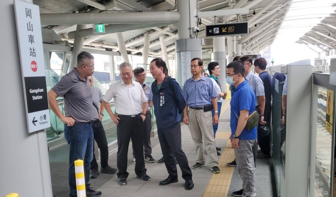 高雄捷運RK1岡山車站9/1正式營運 捷運局吳嘉昌局長率高捷團隊前往視察